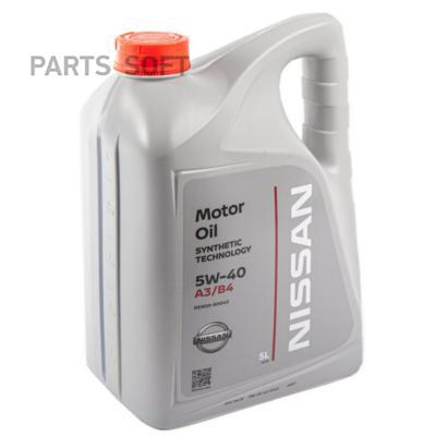 KE90090042R NISSAN Масло моторное Nissan Motor Oil 5W-40 A3/B4, 5л